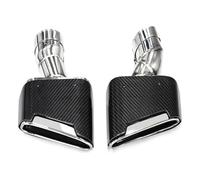 Exhaust Tips For BMW G30 G31 530i 528i Exhaust Pipe 1 Pair Car Tip Muffler Tailpipe System Nozzle Tuning(Silver)