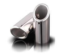 Exhaust Tips For E30 E36 E46 E90 E91 E92 E93 F30 320i 325i 328i Tip Turbo Sound Whistle Car Exhaust Pipe Muffler(2pcs Silver)