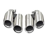 Exhaust Tips For Macan 2014-2025 Exhaust Pipe Upgrade GTS Stainless Steel Black Quad Muffler Tip Nozzle 1 Pair(14-17-a)