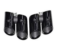 Exhaust Tips For Macan 2014-2025 Exhaust Pipe Upgrade GTS Stainless Steel Black Quad Muffler Tip Nozzle 1 Pair(19-23)