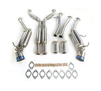 Exhaust Tips For Nissan 350Z Z33 V35 2003 2004 2005 2006 2007 2008 2009 Catback Exhaust System With Dual 4.5" Burnt Tip Car Exhaust Pipe(PURPLE)