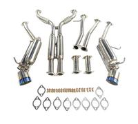 Exhaust Tips For Nissan 350Z Z33 V35 2003 2004 2005 2006 2007 2008 2009 Catback Exhaust System With Dual 4.5" Burnt Tip Car Exhaust Pipe