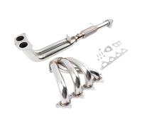 Exhaust Tips For Prelude H22 For H-Series 1992 1993 1994 1995 1996 Exhaust Manifold Header 4-2-1 TRI-Y Silver Stainless Steel Car Exhaust Pipe