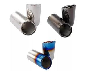 Exhaust Tips For VW For Passat B7 CC For Tiguan 2011 2012 2013 2014 2016 2Pcs/Set Atreus Car Exhaust Muffler Tip Pipe Auto Accessories
