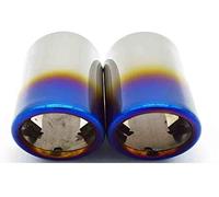 Exhaust Tips For VW Passat B7 CC 2011-2014 Car Tailpipe 2pcs/1set Exhaust Tip Muffler Pipe Cover Styling(2pcs Blue)