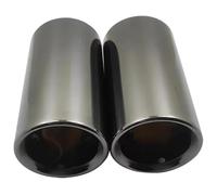 Exhaust Tips For X3 E83 Universal Round Exhaust Tip Nozzle Fit For 60mm Pipe Stainless Steel 2PCS Muffler Tips(Flat Black)