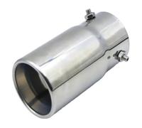 Exhaust Tips Inlet 1.5-2.75 Inch Exhaust Pipe Universal Car Tip Round Muffler Tail Trim Auto Silencer Tailpipe(73mm Silvery)