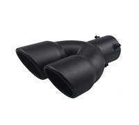 Exhaust Tips Matte Black Car Exhaust Tip Nozzle Stainless Steel Muffler Dual Outlet Tail Throat Modified Pipe(60MM Straight)