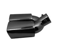 Exhaust Tips Muffler 1PCS Universal Double Outlet Exhaust Pipe Tip Nozzle Rear Muffler Stainless Steel Square Mouth Inlet 60mm