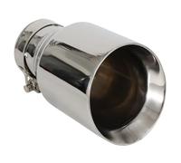 Exhaust Tips Muffler 304 Stainless Steel Universal Exhaust System End Chrome Pipe+Car Tip 1Piece(57MM IN 76MM OUT)