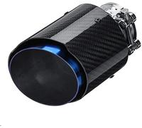 Exhaust Tips Muffler Car Tailpipe 2.5" 63mm 101mm Universal Carbon Fiber Auto Rear Muffler Exhaust Pipe Tail Tip Pipes