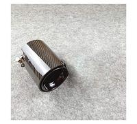 Exhaust Tips Muffler Car Tailpipe One Piece Single Accessories Modification Glossy Black Stainless Steel Exhaust Muffler Pipe Tips(In 67mm Out 105mm)