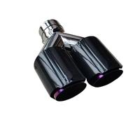 Exhaust Tips Muffler Car Y-Shaped Dual Outlet Glossy Carbon Fibre Tail Throat Muffler Tip Universal Stainless Steel Purple Exhaust Pipes 1piece(ID 63MM-OD 89MM)