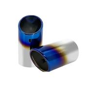 Exhaust Tips Muffler Compatible For B&MW 325i 328i Stainless Steel Exhaust Pipe Tip(75mm Blue 2PC)