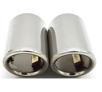 Exhaust Tips Muffler For 1.4T Gran Lavida B&ORA Magotan J&etta G&olf 6 7 MK6 MK7 Car Tailpipe Carbon Fiber Exhaust Tip Muffler Pipe Cover(2pcs Silver)