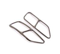 Exhaust Tips Muffler For A5 For A4 B9 2020-2024 Stainless Steel Black Car Tail Exhaust Pipes Throat Frame Cover Trim Accessories(Black)