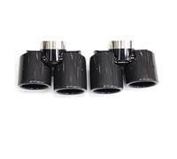 Exhaust Tips Muffler For Defender 90 110 130 2020-2025 Exhaust Pipe Upgrade Round Stainless Steel Square Black Muffler Tip Nozzle(Carbon Fiber 3.0T)