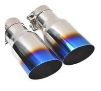 Exhaust Tips Muffler For E90 Universal Brunt Blue Stainless Steel Slashed Cut Flange Exhaust Pipe Curly Muffler Tip Car Modification 1Piece