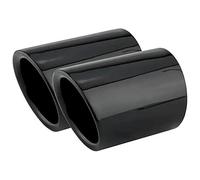 Exhaust Tips Muffler For Q7 TDI For Quattro 2006-2013 Car Exhaust Pipe Chrome Stainless Steel Muffler Tip AUTO Accessories 2pcs Tail Throat(95mm Black)