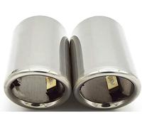 Exhaust Tips Muffler For VW Polo B&ORA G&olf 6 7 Mk6 Mk7 J&etta S&CIROCCO 1.4T Car Tailpipe 2pcs Exhaust Tip Muffler Pipe Cover(Silver)
