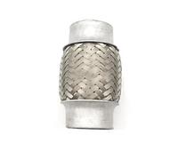 Exhaust Tips Muffler ID 38/51mm Car Exhaust Tube Telescopic Flexible Connection Braid Bellows Stainless Steel Muffler Pipe Connector Welded Universal