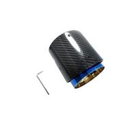 Exhaust Tips Muffler Tip For Mini For Cooper Exhaust Tip R55 R56 R57 R58 R59 R60 R61 F54 F55 F56 F57 F60 Black Chrome And Carbon Fiber(72-95MM Blue)