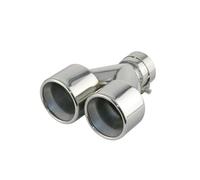 Exhaust Tips Muffler Universal 2.5'' Dual Car Exhaust Tip Stainless-Steel 3.5'' Muffler Tailpipe Inlet: 63mm,Outlet: 63mm
