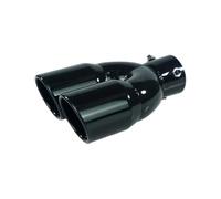 Exhaust Tips Muffler Universal 63mm Car Inlet Double-Barrel Rear Exhaust Tip Tail Pipe Muffler Black Titanium Outlet Stainless Steel Accessories(Black Z)