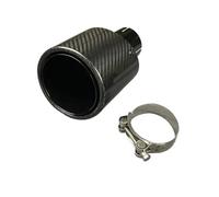 Exhaust Tips One Piece Oval Carbon Fiber Exhaust Tips Tail Throat Upgrade And Modification Rear Muffler Nozzles(Inner Matte Black,Inlet 83mm)