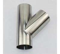 Exhaust Tips Pipe Car End Pipes 304 Stainless Steel 45 Degree Tee OD 19 Mm-102 Mm Stainless Steel Bevel 1.5 Mm 2 Mm Thick Tube Tail Throat Tail Pipe Car Exhaust Tip(45mm x 1.5mm)