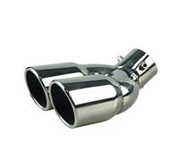 Exhaust Tips Pipe Car Exhaust Muffler Tip 7.6cm Exhaust Pipe Round Pipe Exhaust Tail Muffler Tip Pipe Dual Outlet Simulator Whistle Stainless Steel Car Exhaust Tip