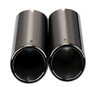 Exhaust Tips Pipe Car Exhaust Tip Muffler Pipe Cover For A4 B8 A3 A1 Q5 2pcs For Tiguan For Passat B7 CC Auto Accessories Exhaust Tips(Titanium black)