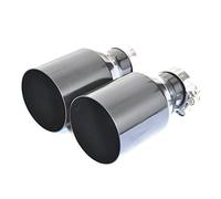 Exhaust Tips Pipe End Pipe 1PC IN 2.5 Inch OD 3.5 Inch Stainless Steel Black Tail Throat Large Diameter Car Modified Muffler Tail Pipe Exhaust Muffler Tip Pipe Exhaust Tips( 51-89mm)