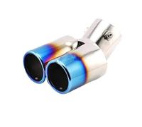 Exhaust Tips Pipe End Pipes Compatible with For Focus & For Fiesta 2008-2013 Stainless Steel Twin Curved Exhaust Tailpipe Muffler Trim Cover Exhaust Tips