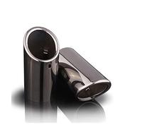 Exhaust Tips Pipe End Pipes For A3 For A1 For A4 For B8 For Q5 For TT For A5 2pcs Car Exhaust Tip Muffler Pipe Stainless Steel Cover Exhaust Muffler Pipe Exhaust Tips( 2pcs Black)