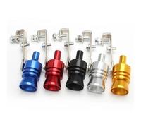 Exhaust Tips Pipe Exhaust Tail Pipe Aluminum Turbo Sound Exhaust Muffler Pipe Whistle Car Blow Off Valve Tip Simulator Whistler Car Exhaust Tip Exhaust Tips(Blue-L)