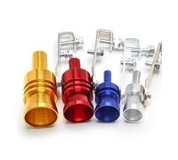 Exhaust Tips Pipe Muffler Tip S/M/L/XL Sound Simulator Vehicle Refit Device Exhaust Pipe Turbo Sound Whistle Car Turbmuffler Exhaust Tailpipe Exhaust Tips( Silver - M)