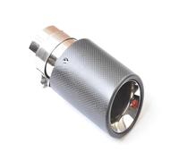 Exhaust Tips Tailpipe Universal Car Modiflcation Stainless Steel Single Curly Bevel Edge Exhaust Pipe Full Fiber Carbon Cover Muffler Tip For All Cars(73-101mm)