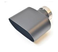Exhaust Tips Universal 1 Piece 150mm Width Car Modification Matt Black Stainless Steel Exhaust Pipe Muffler Tip(63-150 A)