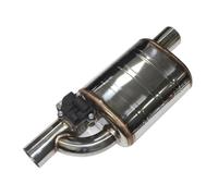 Exhaust Tips Universal Car Exhaust Electric Valve Control Exhaust Pipe Kit Adjustable Valve Angle Silencer Stainless 51MM 63MM 70MM 76MM Tail Throat(Button LEFT 76MM)