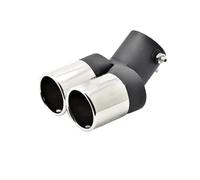 Exhaust Trim Twin Curved Exhaust Tailpipe End Pipes Compatible with Nissan For Versa 2008-2010 1pc