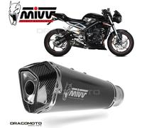 T.019.LDRB - Exhaust Muffler MIVV DELTA RACE Black TRIUMPH STREET TRIPLE 660/765