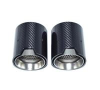 Exhaust Tube Pipe 2pcs Carbon Fiber Exhaust Muffler Tip Nozzle Exhaust Pipe Tailpipe For BMW G20 G21 320i 330i G22 G23 G26 420i 430i(Style C)