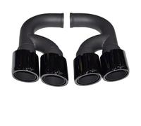 Exhaust Tube Pipe For Cayenne 958 2011 2012 2013 2014 Muffler Tailpipe 304 Stainless Steel Exhaust Pipe Nozzle Tip Four-Port Exhaust Head(6)