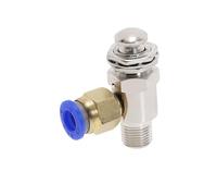Exhaust Valve 2 Position 3 Way M5 Female 1/8" Male Thread Button Switch TV-3P Air Pneumatic Mechanical Valve W Fiittings(4MM)