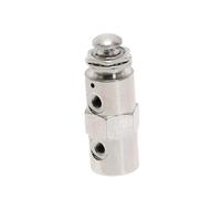 Exhaust valve 2 Position 5 Way ON/OFF M5 Thread Push button Switch TAC-4P Air Pneumatic Mechanical Valve w Fiittings IDGTTLDF(No Fittings)