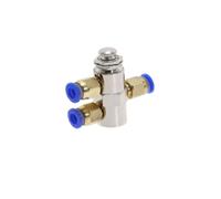 Exhaust valve 2 Position 5 Way ON/OFF M5 Thread Push button Switch TAC-4P Air Pneumatic Mechanical Valve w Fiittings IDGTTLDF(With 8mm Fitting)