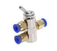 Exhaust Valve 2 Position 5 Way Toggles Cylindrical Mechanical Air Pneumatic Valve Switch TAC2-4V 1Pcs(8MM)