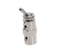 Exhaust Valve 2 Position 5 Way Toggles Cylindrical Mechanical Air Pneumatic Valve Switch w Fiittings TAC2-4V (Color : No Fittings)