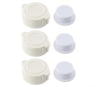 Exhaust Valve Cap for Intex Above-Ground Pools Fits Drain Ports Requiring Part 10043 or 10044 Replacement Cap for Pools 36 Inch and Above Diameter (3 Sets)